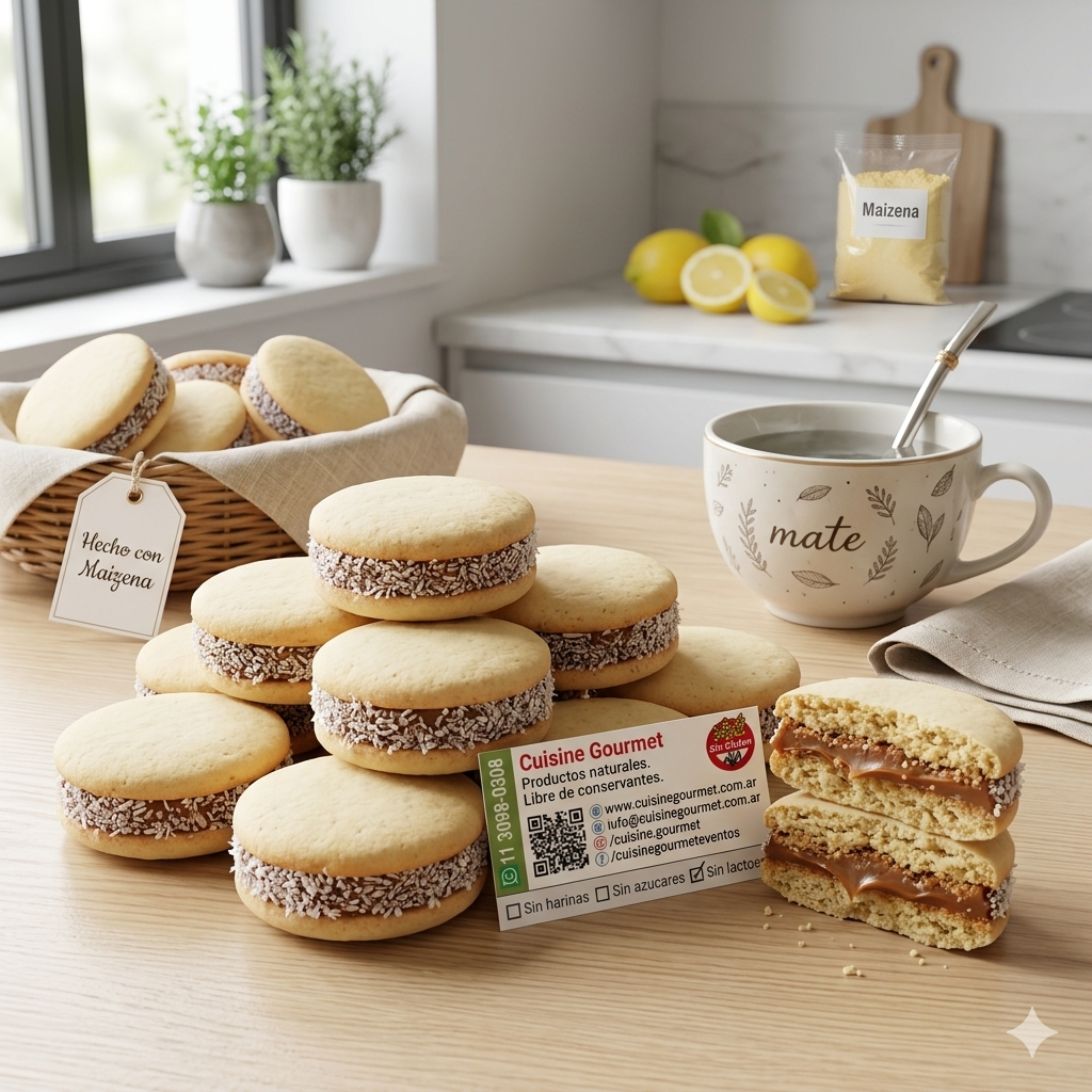 Alfajores de maicena sin Gluten